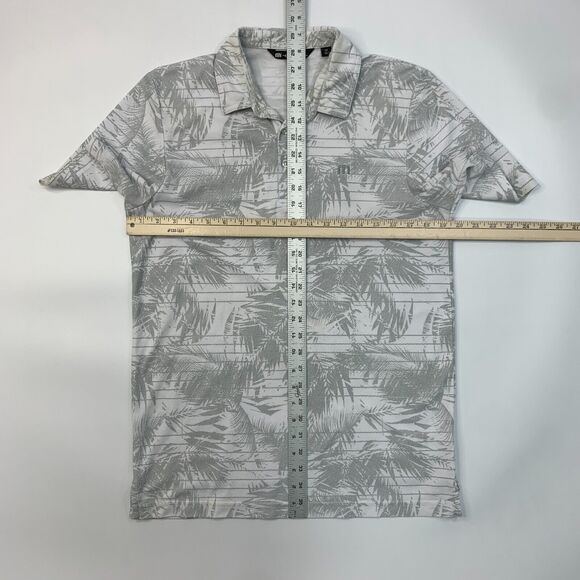 Travis Mathew Golf Shirt Men M Medium White Gray Performance Island Seaside Polo - Picture 7 of 12